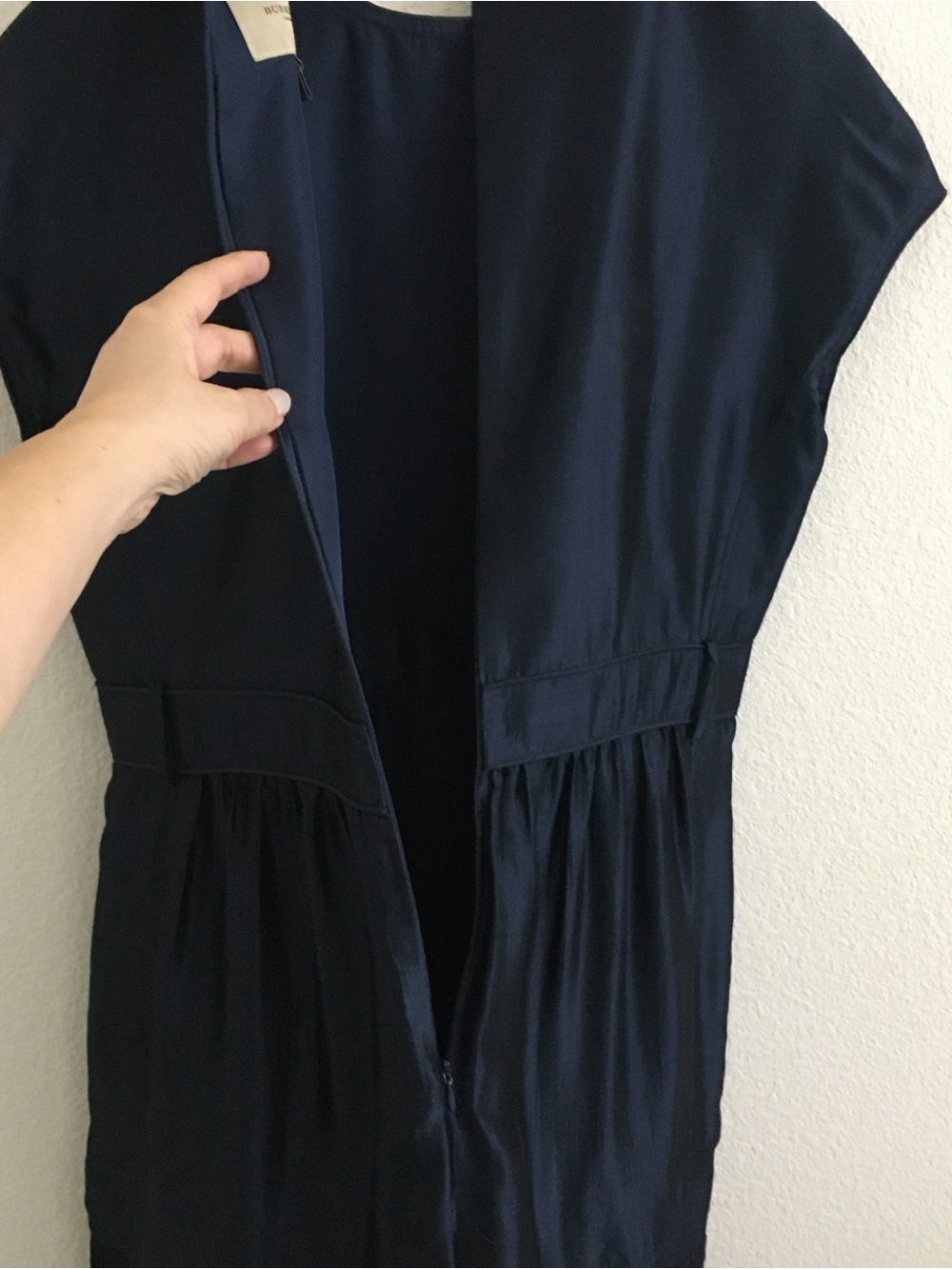 Burberry Mini Dress – Women’s Size 12 – Navy Blue Silk Blend - Picture 11 of 16